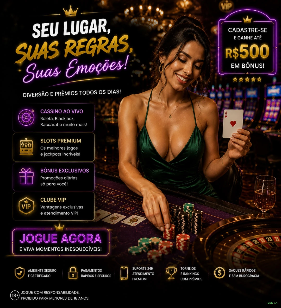 Bônus exclusivos membros VIP 66Rio
